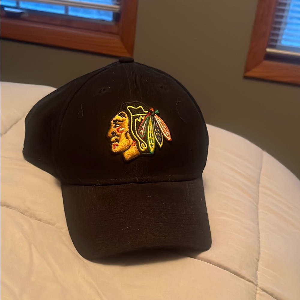 Black Chicago Blackhawks Cap